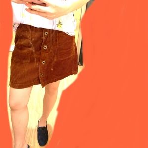 J crew rust corduroy mini skirt size 0